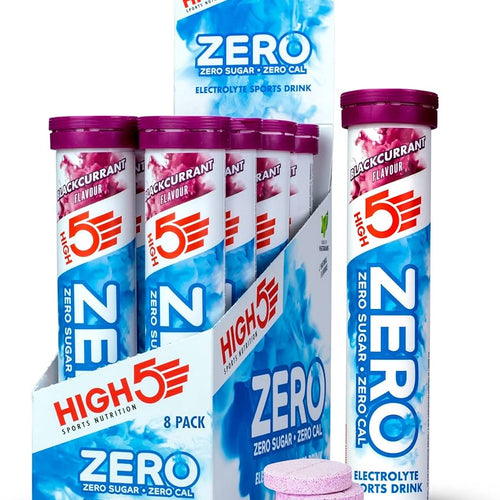 HIGH 5 ZERO SALTS TUBE BLACKCURRANT Electrolyte Drink - 8 Pack Box