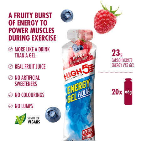 High 5 Aqua Energy Gel 20 Pack Box - Berry