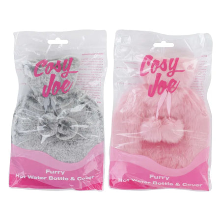 Round Fluffy Hot Water Bottle 1 L