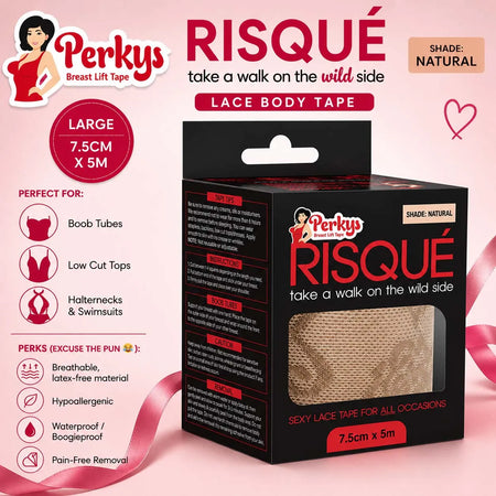 Risque Lacy Body Tape Large Natural 7.5cm x 5m