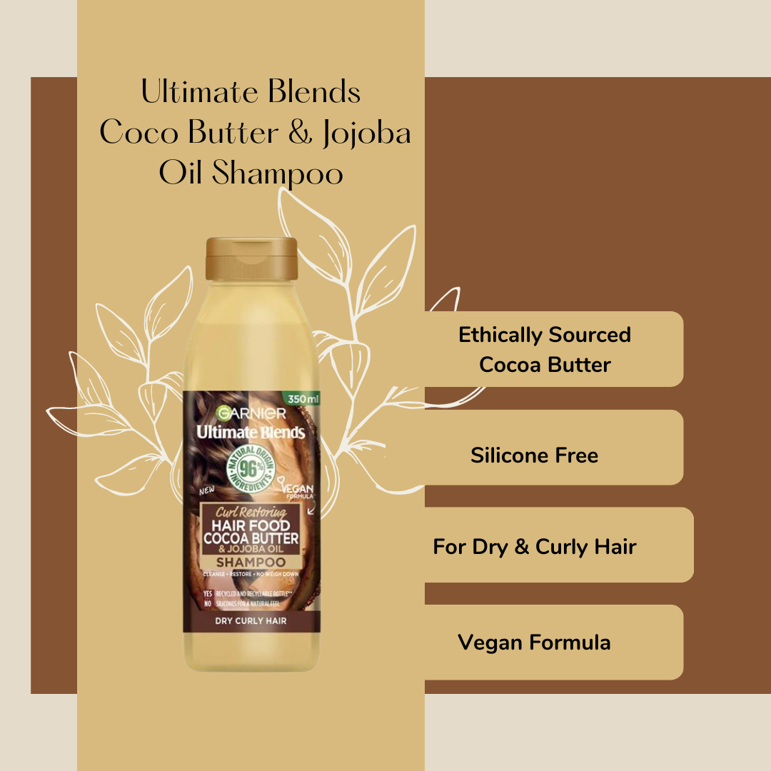 Garnier Ultimate Blends Curl Restoring Cocoa Butter & Jojoba Oil Hair