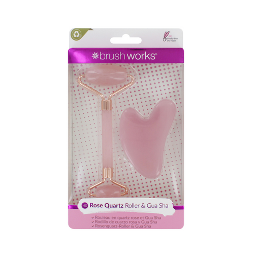 Rose Quartz Resin Facial Roller & Gua Sha Facial Tool