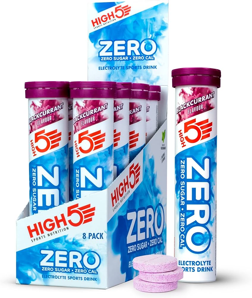 HIGH 5 ZERO SALTS TUBE BLACKCURRANT Electrolyte Drink - 8 Pack Box