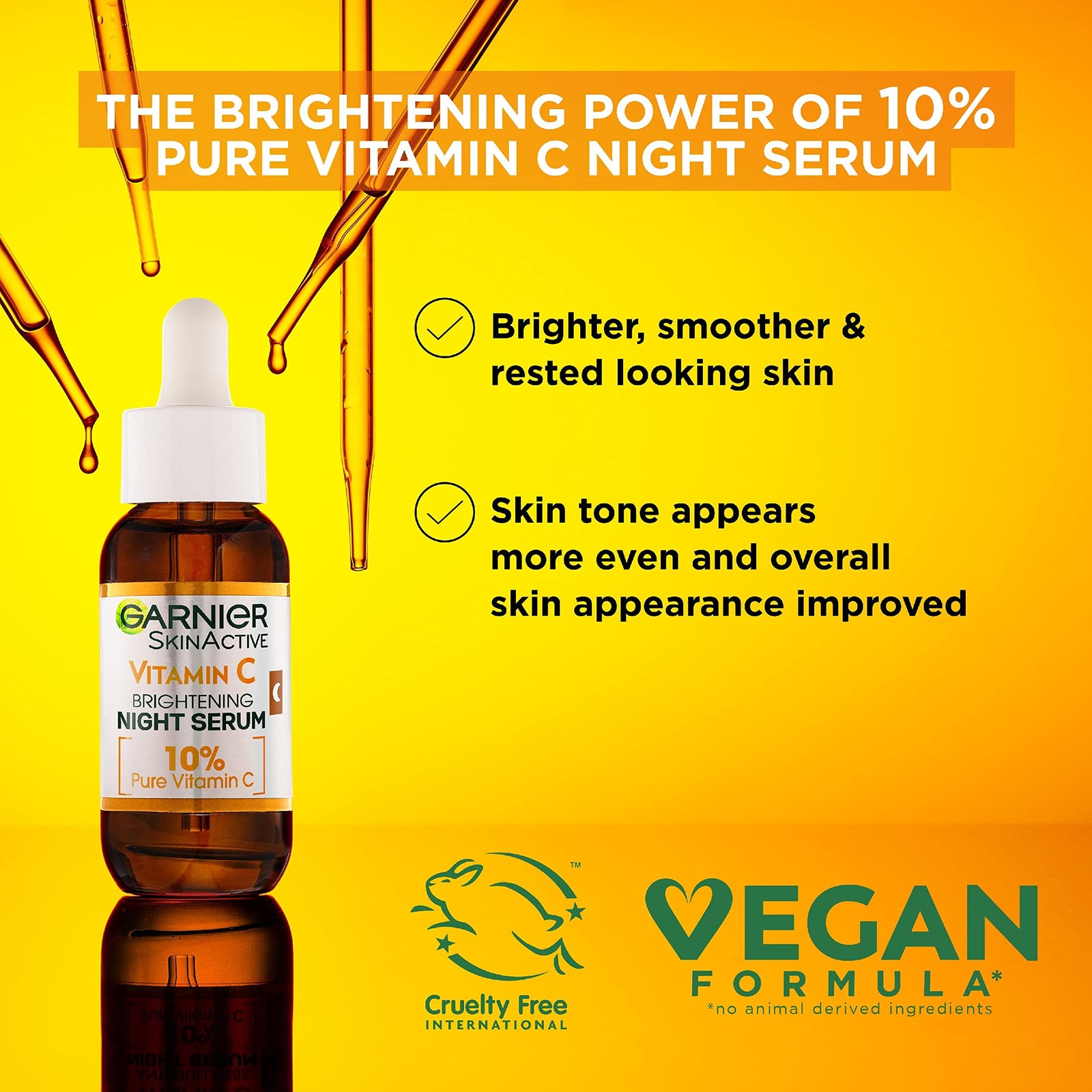Skin Active 10% Vitamin C Brightening Night Serum 30ml
