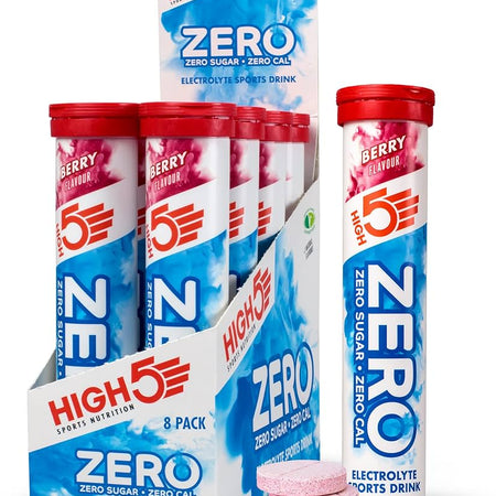 HIGH 5 ZERO SALTS TUBE BERRY Electrolyte Drink - 8 Pack Box