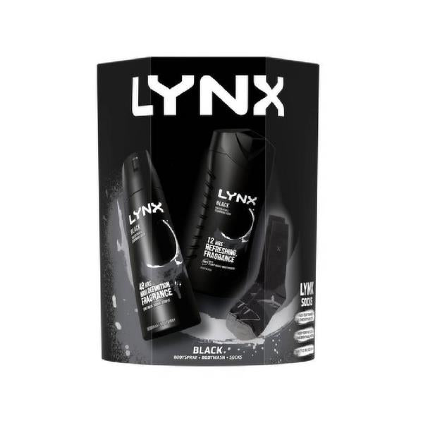 Lynx Black 3 Piece Sock Gift Set