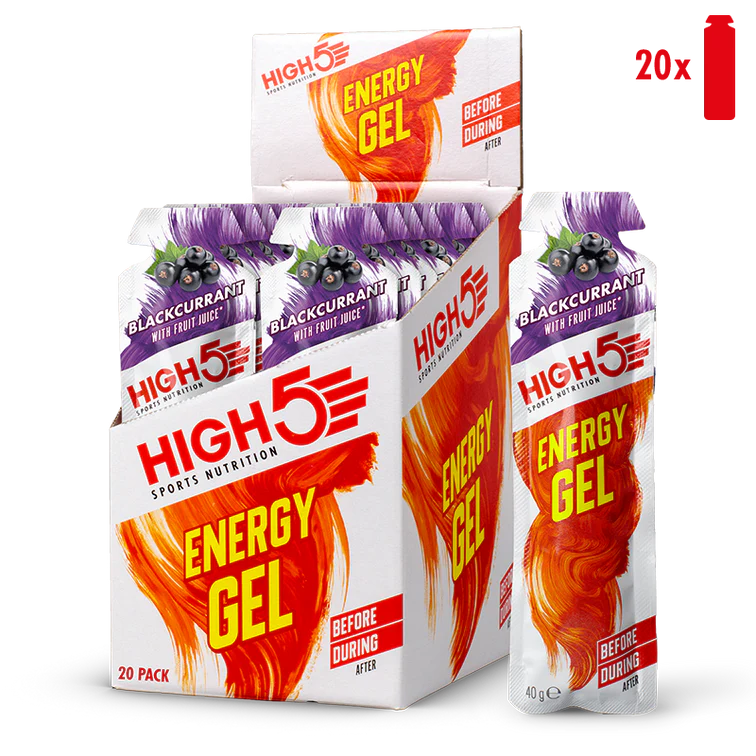 High 5 Energy Gel 20 Pack - Blackcurrant