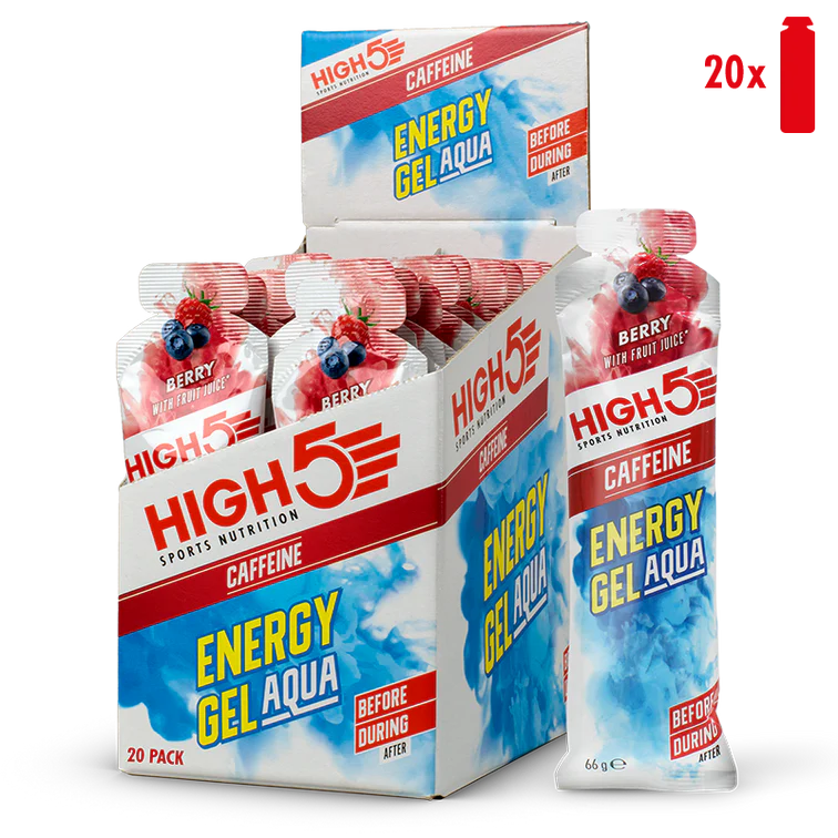 High 5 Aqua Energy Caffeine Gel 20 Pack Box - Berry