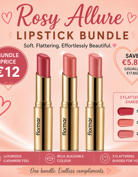 Rosy Allure| Deluxe Cashmere 3 Lipstick Bundle Offer