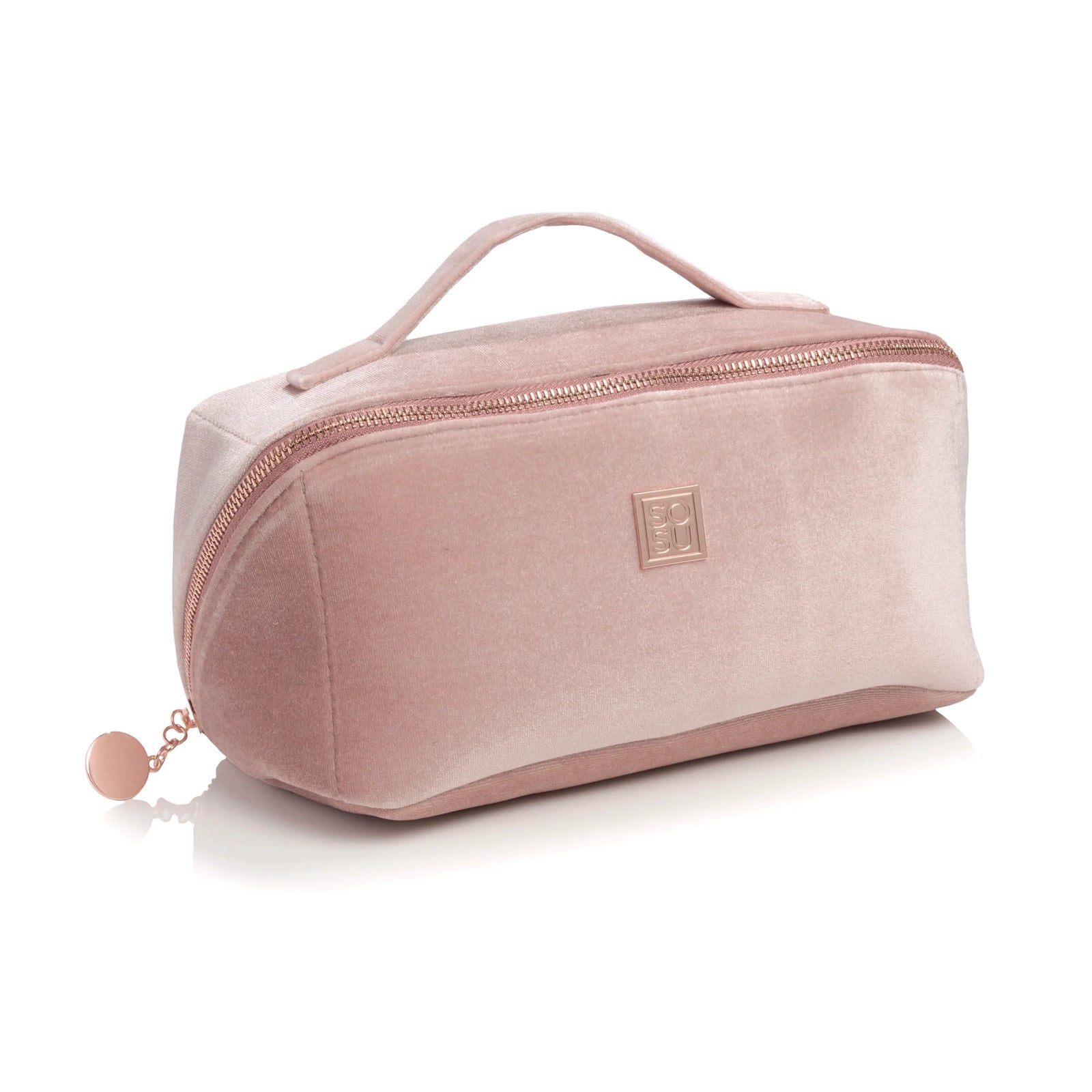 Luxury Large Velvet Vanity Bag - Pink