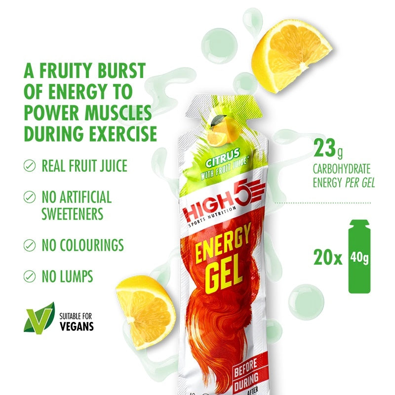 High 5 Energy Gel 20 Pack - Citrus
