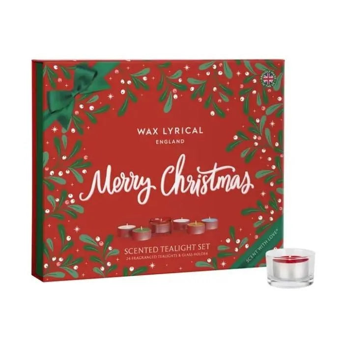 24 Piece Merry Christmas Scented Tea Light Advent Calender Set