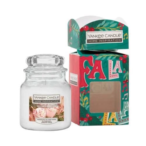 Fa La La La Candy Cane Milkshake Home Inspiration Candle Jar 104g