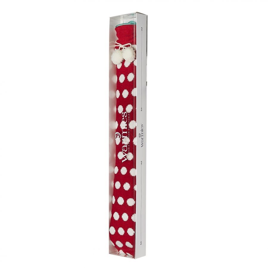 Long Hot Water Bottle - Red Spot