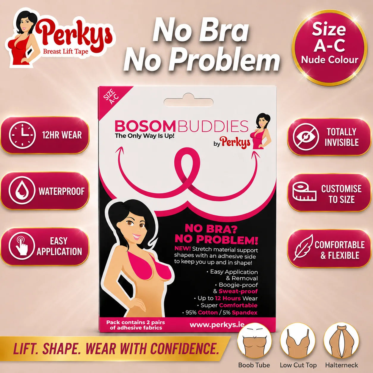 Bosom Buddies Breast Tape Size A-C