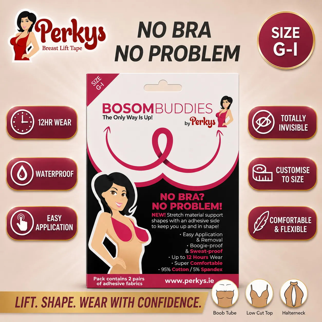 Bosom Buddies Breast Tape Size G-I
