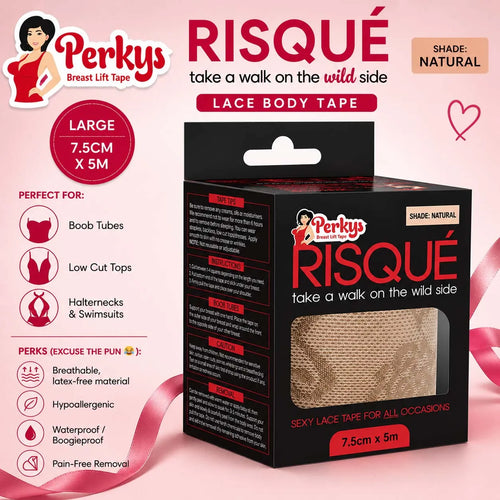 Risque Lacy Body Tape Large Natural 7.5cm x 5m