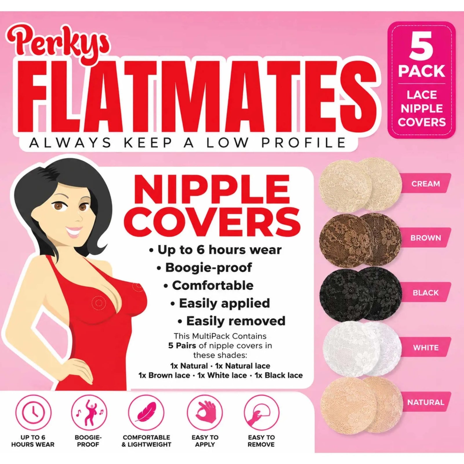 Flatmates Nipple Covers 5 Pack