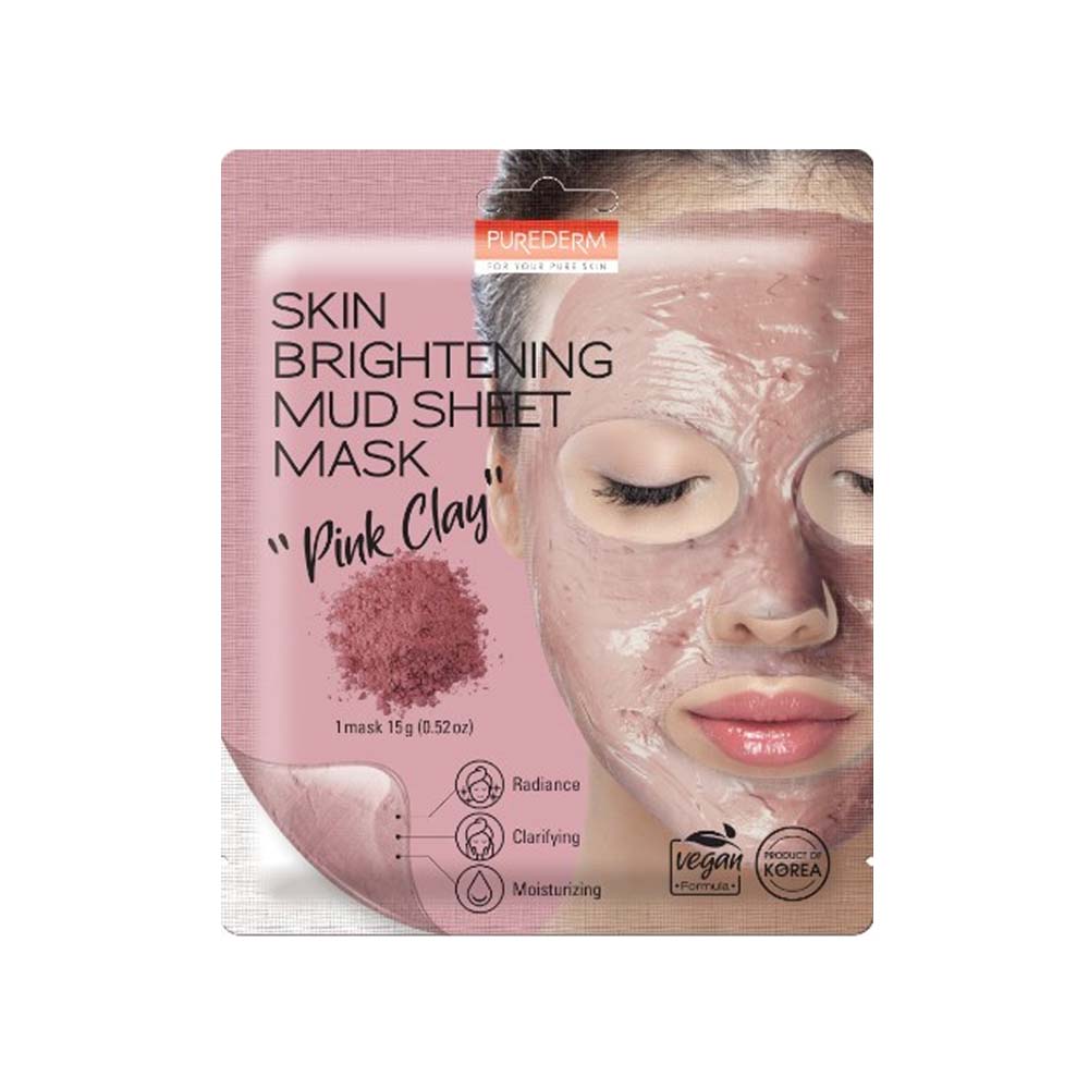 Skin Brightening Mud Sheet Mask - Pink Clay