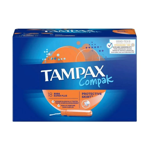 Compak Super Plus Plastic Applicator Tampons