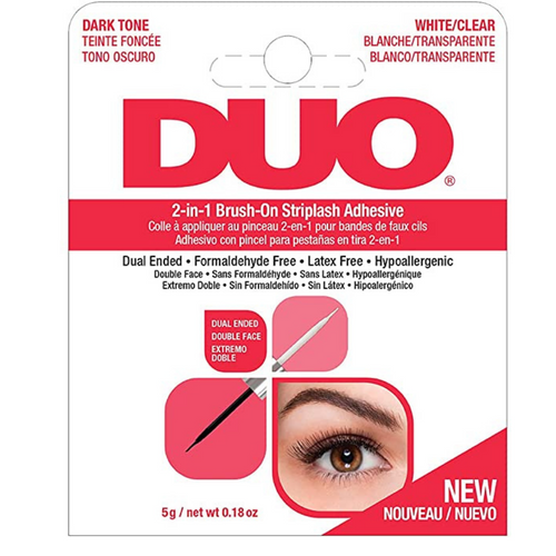 2-in-1 Brush On Lash Adhesive Dark Tone & Clear Tone