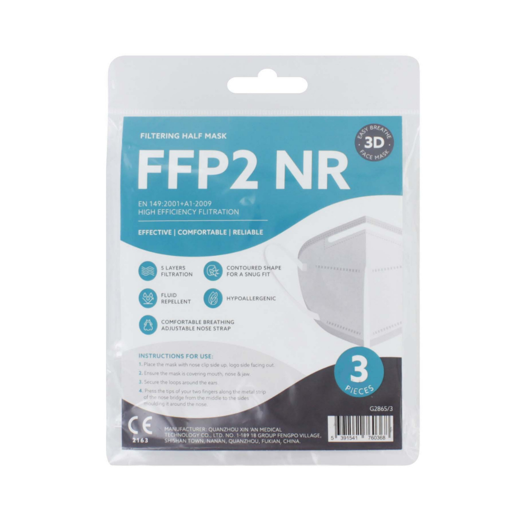 FFP2 KN95 3 Pack Disposable Face Coverings