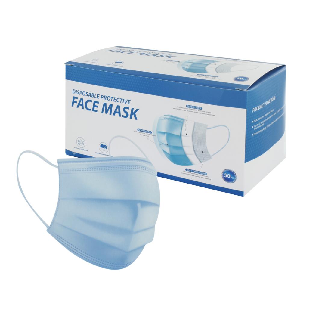 Disposable Protective Face Masks 50 Piece